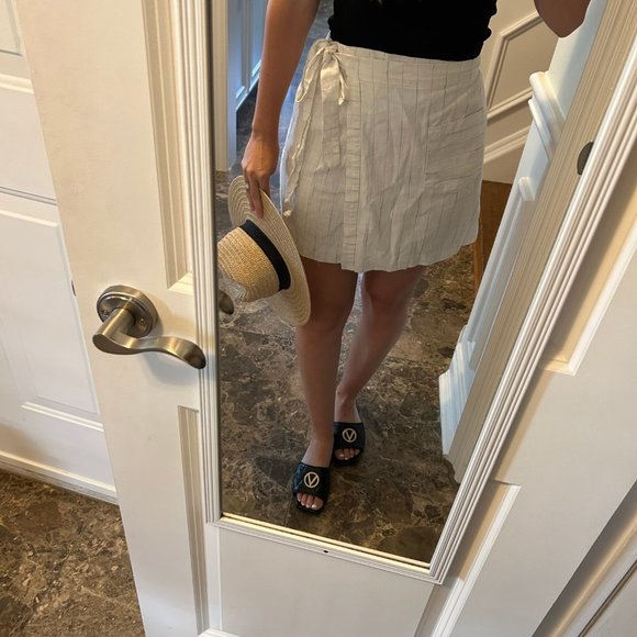 OAK AND FORT 100% LINEN SKIRT - Picture 7 of 9